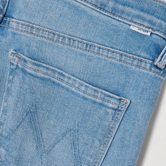 MOTHER The Kick It Ankle Fray distressed high-rise straight-leg jeans NWOT/24 - Picture 4 of 12